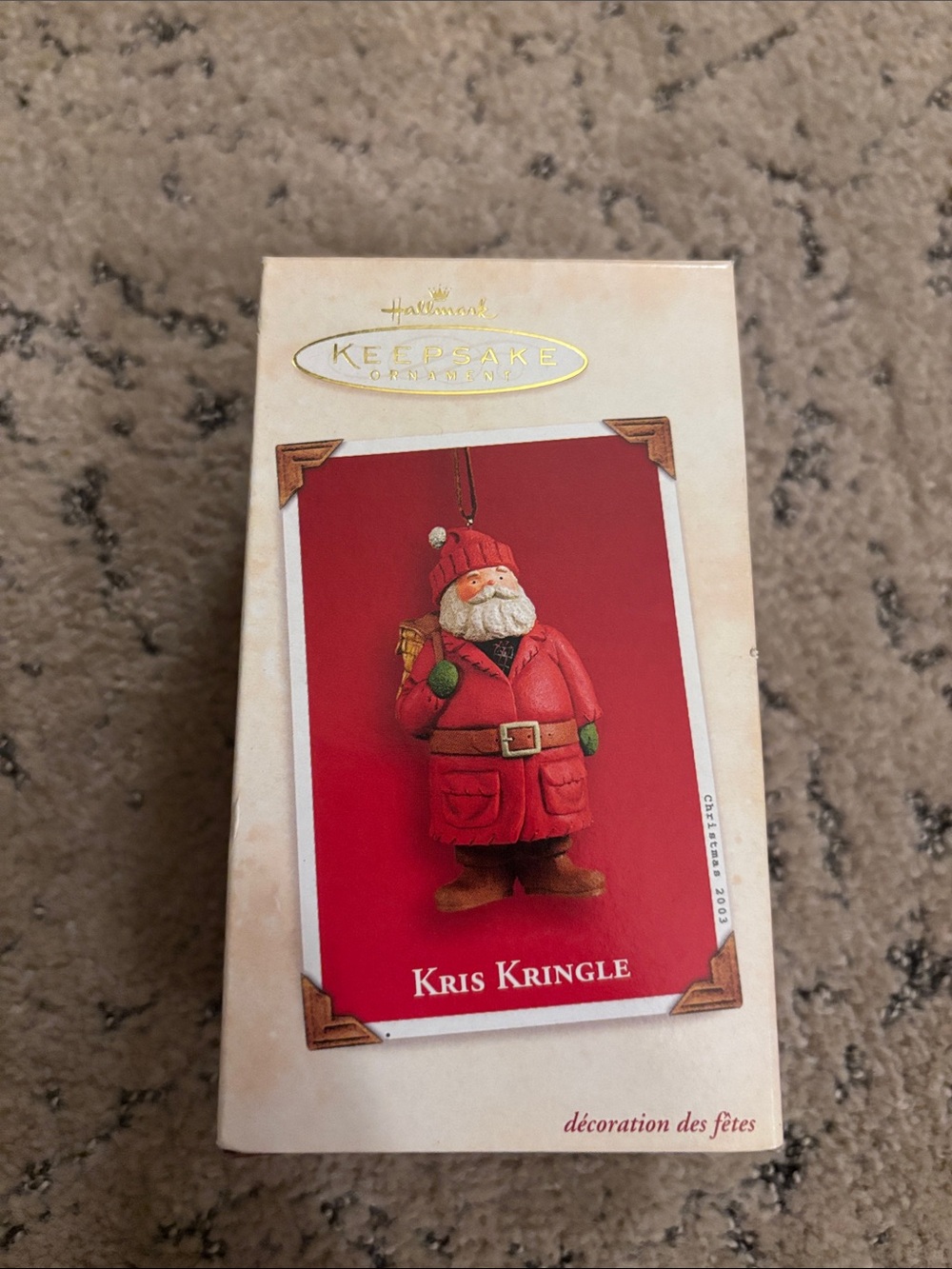 Hallmark Kris Kringle Ornament in Red with Green Accents New in box
